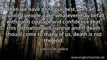 Englisches Zitat von Eamon de Valera als Bild