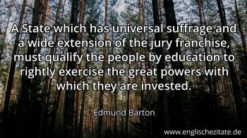 Englisches Zitat von Edmund Barton als Bild