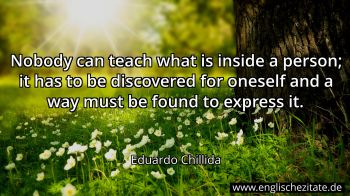 Englisches Zitat von Eduardo Chillida als Bild
