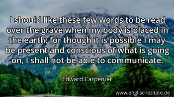 Englisches Zitat von Edward Carpenter als Bild