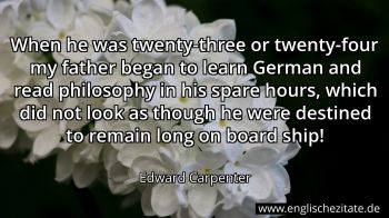 Englisches Zitat von Edward Carpenter als Bild