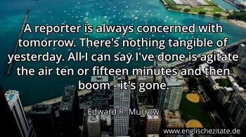 Englisches Zitat von Edward R. Murrow als Bild