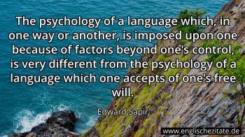Englisches Zitat von Edward Sapir als Bild