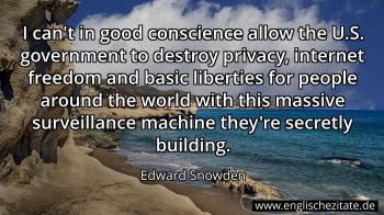 Englisches Zitat von Edward Snowden als Bild