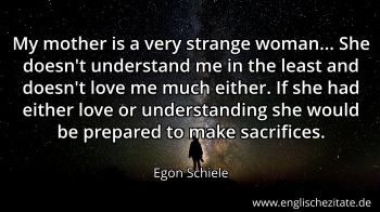 Englisches Zitat von Egon Schiele als Bild