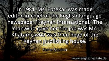 Englisches Zitat von Elaine Sciolino als Bild