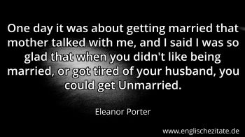 Englisches Zitat von Eleanor Porter als Bild