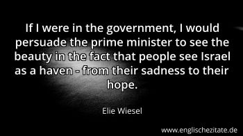 Englisches Zitat von Elie Wiesel als Bild