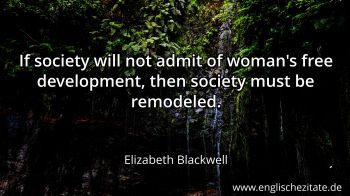 Englisches Zitat von Elizabeth Blackwell als Bild