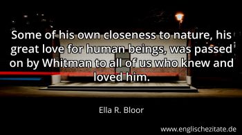 Englisches Zitat von Ella R. Bloor als Bild