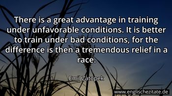 Englisches Zitat von Emil Zatopek als Bild