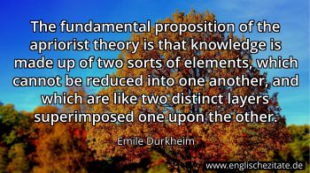 Englisches Zitat von Emile Durkheim als Bild