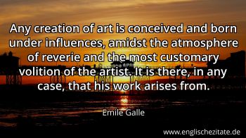 Englisches Zitat von Emile Galle als Bild