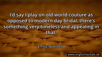 Englisches Zitat von Emilia Wickstead als Bild