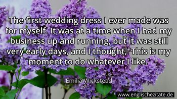 Englisches Zitat von Emilia Wickstead als Bild
