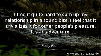 Englisches Zitat von Emily Blunt als Bild