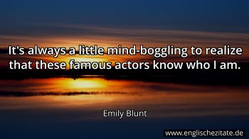 Englisches Zitat von Emily Blunt als Bild