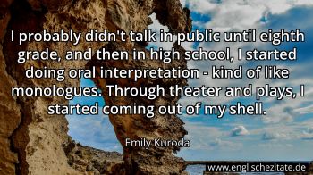 Englisches Zitat von Emily Kuroda als Bild