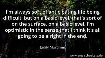 Englisches Zitat von Emily Mortimer als Bild