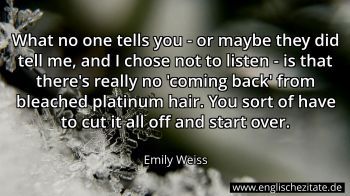 Englisches Zitat von Emily Weiss als Bild