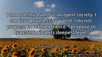 Englisches Zitat von Emmanuel Macron als Bild