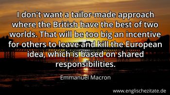 Englisches Zitat von Emmanuel Macron als Bild