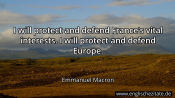 Englisches Zitat von Emmanuel Macron als Bild