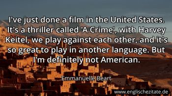Englisches Zitat von Emmanuelle Beart als Bild