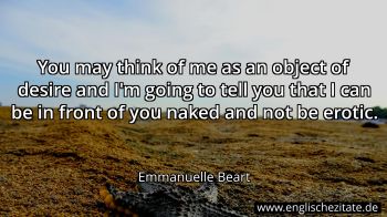 Englisches Zitat von Emmanuelle Beart als Bild