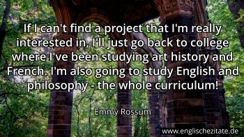 Englisches Zitat von Emmy Rossum als Bild