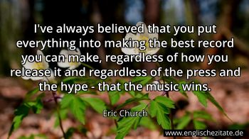Englisches Zitat von Eric Church als Bild
