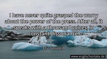Englisches Zitat von Eric Sevareid als Bild