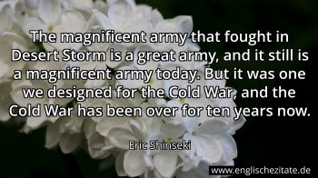 Englisches Zitat von Eric Shinseki als Bild