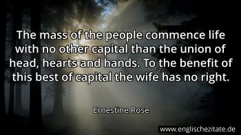 Englisches Zitat von Ernestine Rose als Bild