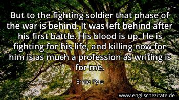 Englisches Zitat von Ernie Pyle als Bild