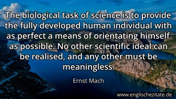Englisches Zitat von Ernst Mach als Bild