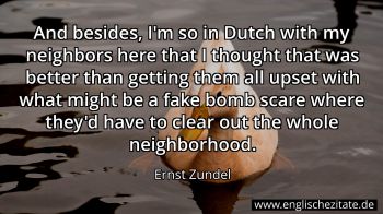 Englisches Zitat von Ernst Zundel als Bild