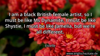Englisches Zitat von Estelle als Bild