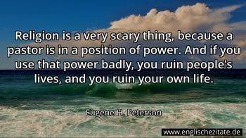 Englisches Zitat von Eugene H. Peterson als Bild