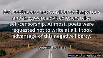 Englisches Zitat von Eugenio Montale als Bild