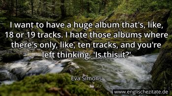 Englisches Zitat von Eva Simons als Bild