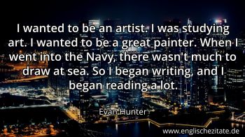 Englisches Zitat von Evan Hunter als Bild