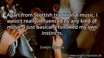 Englisches Zitat von Evelyn Glennie als Bild