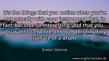 Englisches Zitat von Evelyn Glennie als Bild