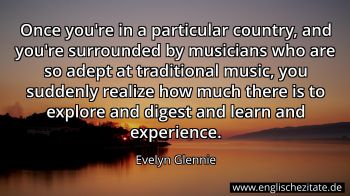 Englisches Zitat von Evelyn Glennie als Bild