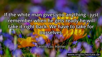Englisches Zitat von Fannie Lou Hamer als Bild