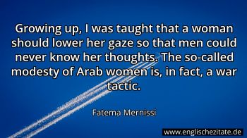 Englisches Zitat von Fatema Mernissi als Bild