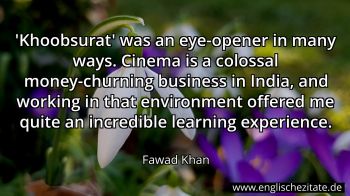 Englisches Zitat von Fawad Khan als Bild