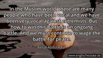Englisches Zitat von Feisal Abdul Rauf als Bild