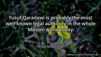 Englisches Zitat von Feisal Abdul Rauf als Bild